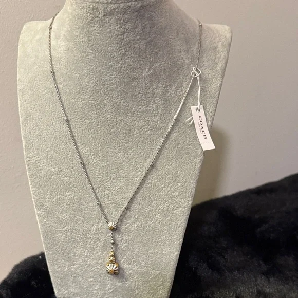 Coach Two-Tone Pendant Necklace - Picture 1 of 5